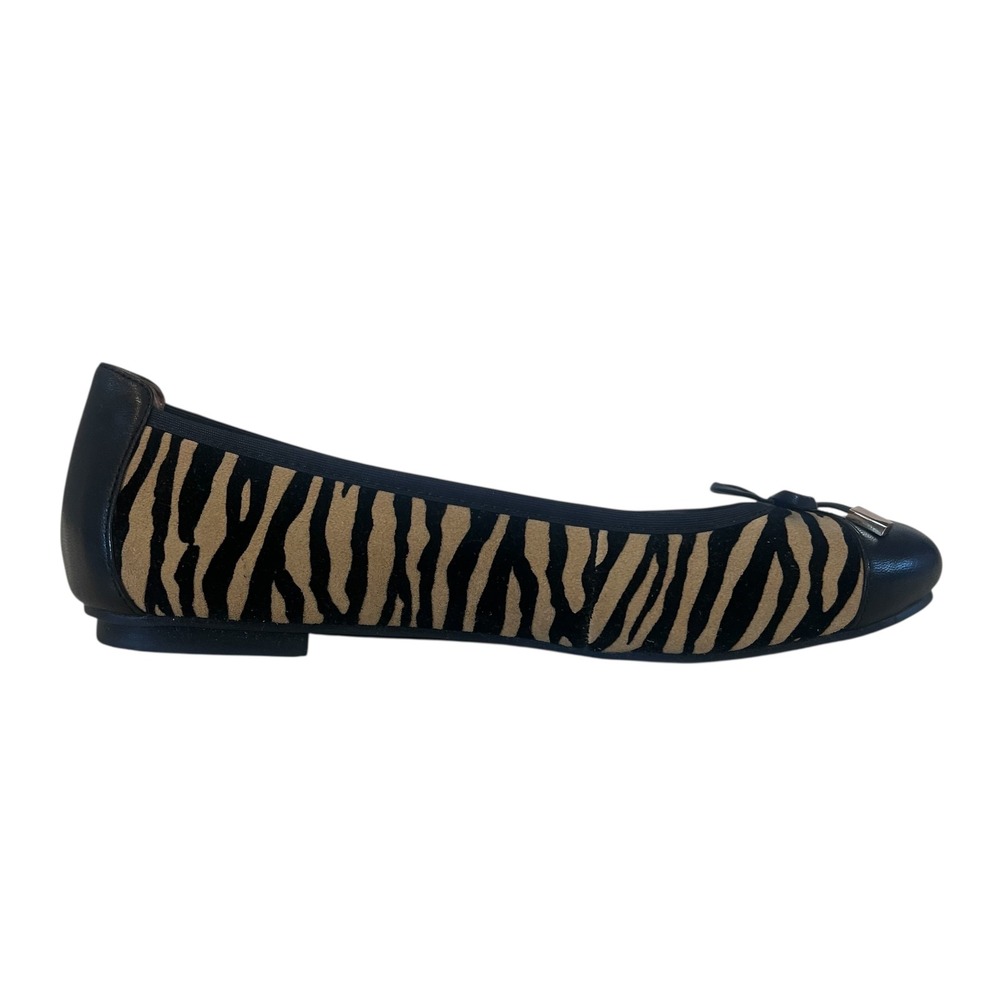 Vionic Minna Ballet Flat Round Toe Tiger Print Black Tan Size 7.5 - Picture 6 of 9
